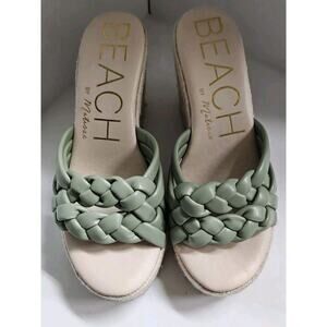 Matisse Beach Wedge Sandels Green Size 9